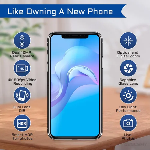Miniatura 5 de Para iPhone Xs MAX Cámara Trasera Reemplazo OEM para iPhone Xs Kit 12MP Lente Trasera Principal Piezas con Lente Telefoto Ancho OIS HDR 4K Video