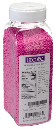 Miniatura 8 de DecoPac Black Sprinkles Paquete Extra Grande de 26oz Mezcla de Chispitas para Pastel, Chispitas Elegantes Para Decoración de Pasteles, Negro