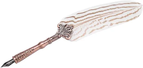 Miniatura 9 de Bewinner Juego de pluma estilográfica de caligrafía hecha a mano con botella de tinta y 3 puntas, regalo de estilo vintage para amigos, profesores