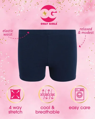 Miniatura 2 de Rene Rofe Pantalones cortos de baile y bicicleta para niñas (paquete de 2)