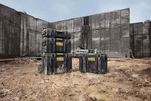 Miniatura 5 de DEWALT DWST83402-1 TOUGHSYSTEM Kit 3 en 1 – 2 Cajas de Capacidad Pequeña y Mediana y 1 Estuche Móvil de Gran Capacidad – IP65 – 554 x 500 x 1150 mm