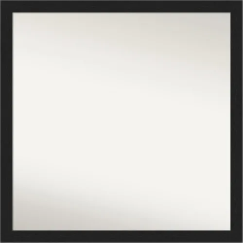 Miniatura 550 de Amanti Art Espejo de baño negro para sobre fregadero, 22 x 22 pulgadas, espejo de tocador cuadrado estrecho negro Avon, marco de madera casual