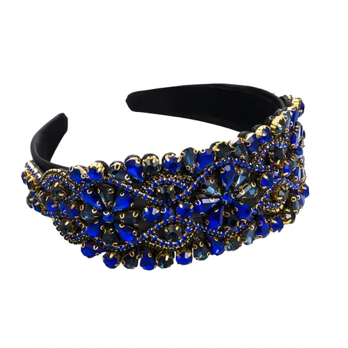 Miniatura 33 de Diadema de moda para mujer, diadema decorativa de diamantes de imitación anchos para mujer, accesorios para el cabello para mujeres y niñas