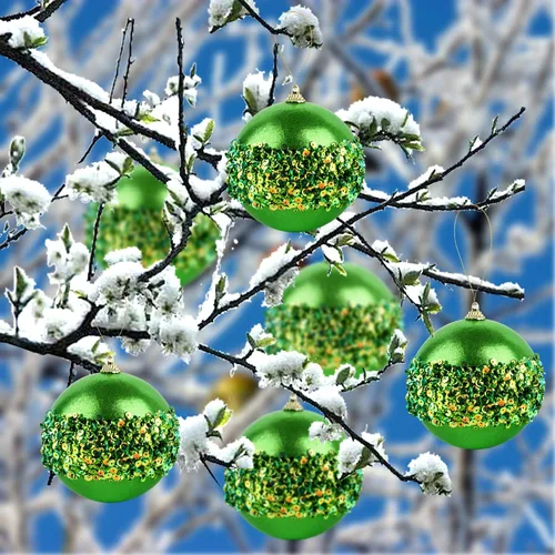 Miniatura 5 de Juego de 4 bolas de adorno de Navidad verdes, juego de 4 bolas de adorno de Navidad rojas inastillables para árboles de Navidad, bodas, fiestas