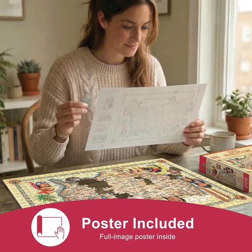 Miniatura 5 de MasterPieces Rompecabezas de 550 piezas para adultos, familia o jóvenes, tribus indias americanas, 18 x 24 pulgadas