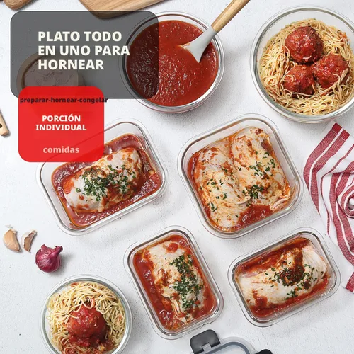 Miniatura 8 de Nestlé 24 piezas (12 contenedores herméticos aptos para congelador, 12 tapas), contenedores de almacenamiento para despensa y cocina, contenedores