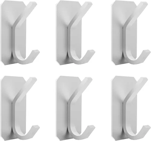 Miniatura 20 de PMMASTO Ganchos autoadhesivos para toallas, ganchos adhesivos resistentes para colgar abrigos de pared para colgar – Ganchos de ducha