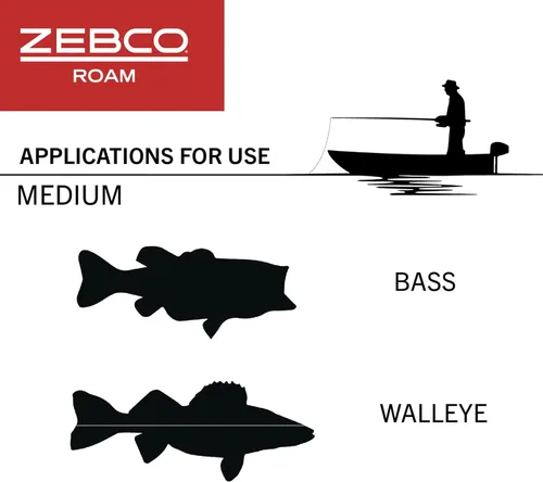 Miniatura 10 de Zebco Roam - Combo de carrete giratorio y caña de pescar, caña de fibra de vidrio de 6 pies, mango Split ComfortGrip, pomo de mango Soft-Touch