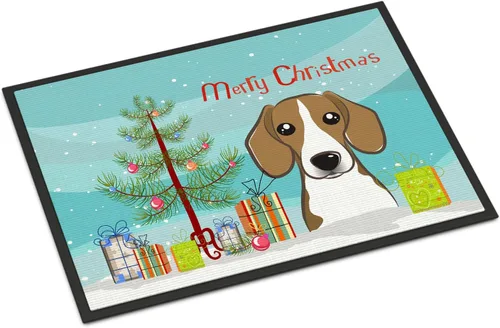 Miniatura 65 de Caroline's Treasures BB1616MAT - Tapete para puerta delantera de árbol de Navidad y sabueso afgano de 18 x 27 pulgadas, para interiores