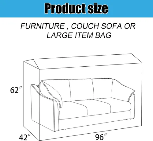 Miniatura 3 de Funda de plástico para sofá, fundas de plástico para muebles para moverse, bolsa de mudanza a prueba de polvo para sofá, funda protectora