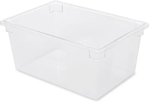 Miniatura 3 de Rubbermaid Commercial Products Caja de almacenamiento de alimentos de policarbonato/contenedor, 16.5 galones, transparente