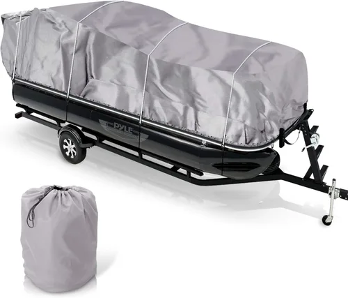 Miniatura 8 de Pyle PCVHP442, funda impermeable para pontón, tela de calidad naval 300 denier poliéster. Funda duradera, protege contra todo tipo de agua. Se