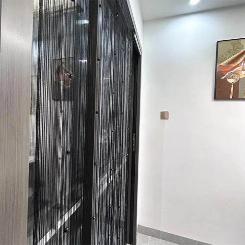 Miniatura 5 de Cortina decorativa Eve Split para puerta, ventana, pared, panel, divisora de ambientes, bodas, restaurantes, tienda de café, con cristales y borlas