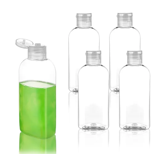 Miniatura 8 de GIMS Paquete de 5 botellas de viaje de 3.4 oz con tapa abatible, aprobadas por la TSA, contenedores a prueba de fugas y bolsa de aseo transparente