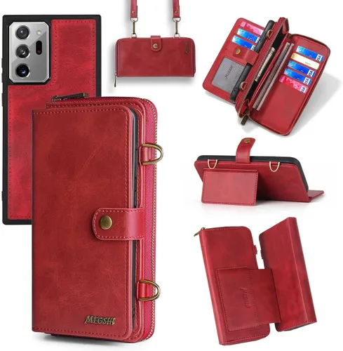 Miniatura 10 de Compatible con Samsung Galaxy Note 20 Ultra Glaxay Note20 Plus 5G - Funda tipo cartera multifunción 2 en 1 desmontable magnética para teléfono Azul