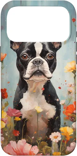 Miniatura 22 de Boston Terrier in Flower Garden Dog Art Lovers Design Case for iPhone 17