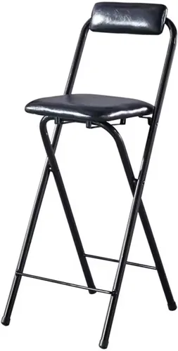 Taburete de bar plegable, 26 pulgadas/28 pulgadas/30 pulgadas, taburetes altos plegables portátiles con soporte trasero y reposapiés, taburetes