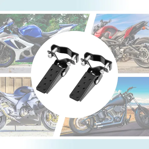 Miniatura 5 de F FIERCE CYCLE 1 par 0.315 in acero inoxidable universal motocicleta plegable trasero reposapiés estribera pedal peg bicicleta bicicleta ciclismo