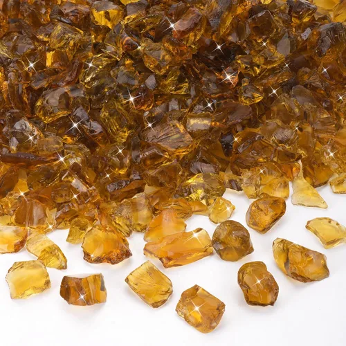 Miniatura 18 de Mr. Fireglass Vidrio de fuego triturado para hoguera natural o de propano, 10 libras de vidrio reciclado decorativo para chimenea y paisajismo