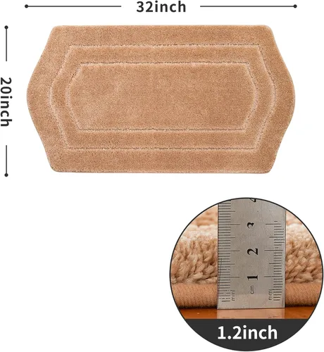 Miniatura 2 de COSY HOMEER - Alfombras extra gruesas para el baño, tapetes de baño antideslizantes, tapete de felpa suave, peludo y 100% micro poliéster, tapete