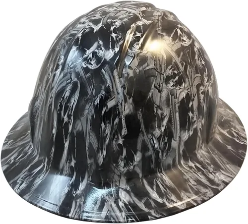 Miniatura 29 de Texas America Safety Company Casco de seguridad con visera completa, diseño patriótico hidroimpreso, con suspensión de 4 puntos y bolsa Primera