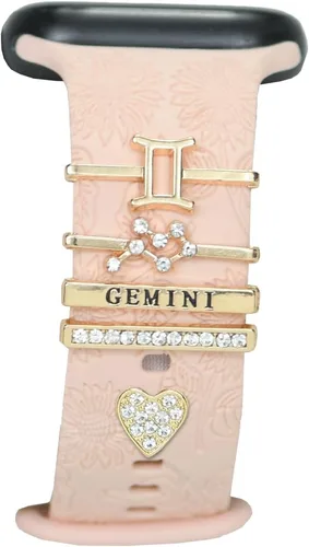 Miniatura 17 de Abalorios de Correa de Reloj Decorativos de 12 Constelaciones para Mujeres Compatibles con Apple Watch de 38 mm, 40 mm, 41 mm, 42 mm, 44 mm, 45 mm