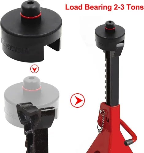 Miniatura 6 de Jack Pad para Tesla Model 3/Y/S/X, 4 paquetes de goma para elevación de piso, almohadillas de elevación de gato, adaptador de herramienta
