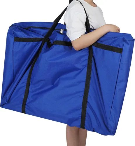 Miniatura 3 de Paterr Tablero de póster triple con bolsa de almacenamiento, tela de gancho y bucle, tablero de presentación plegable de 3 paneles para ferias
