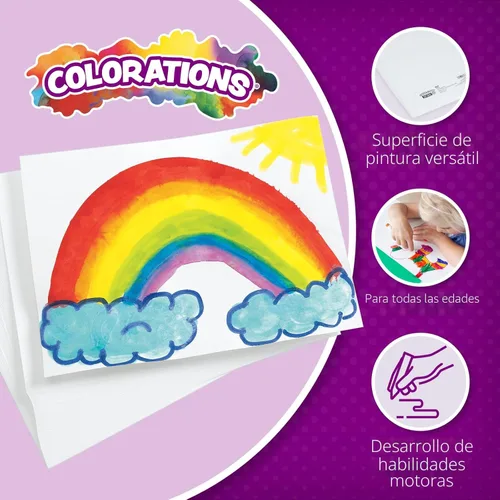 Miniatura 2 de Colorations Papel de arte, 9 x 12 pulgadas, papel de pintura y manualidades, pinturas para dedos, acuarela, témpera, dibujo, sala de arte
