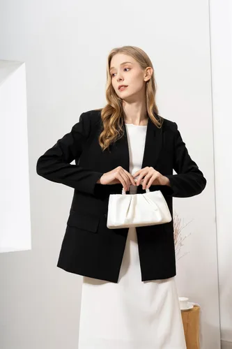 Miniatura 6 de Valleycomfy Bolsos de mano de noche con perlas para mujer, de cuero suave, fruncidos, cruzados, bolsa de hombro para fiestaboda