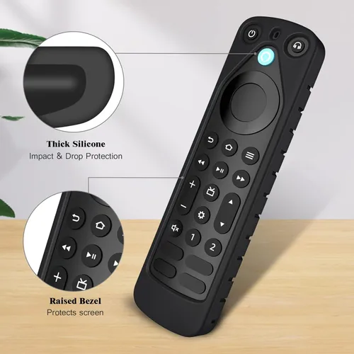 Miniatura 4 de CaseBot Funda para Alexa Voice Remote Pro (versión 2022) – Honey Comb ligera, antideslizante, a prueba de golpes, funda protectora de silicona