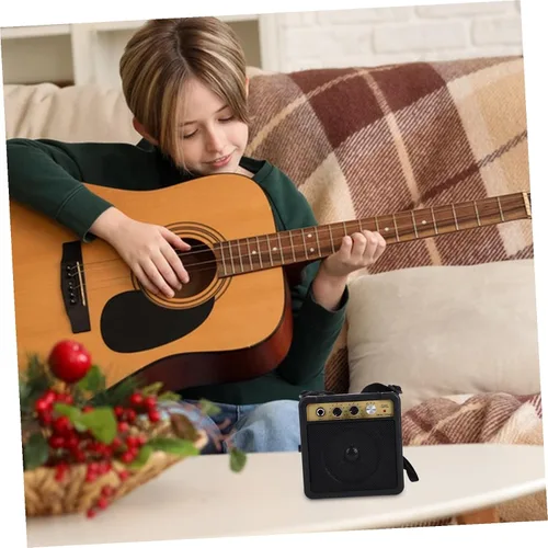 Miniatura 8 de TOYANDONA Mini amplificador de guitarra eléctrica portátil, amplificador de práctica pequeño con sonido nítido y fuerte para guitarras acústicas