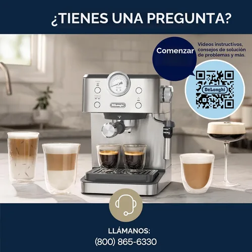 Miniatura 11 de De’Longhi Máquina de café espresso clásica con espumador de leche, bomba de 15 bares y control de temperatura - Kit de cafetera barista