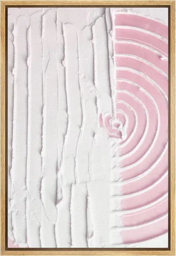 Miniatura 11 de SIGNWIN Lienzo enmarcado para pared, diseño retro pastel, anillo geométrico en espiral, ilustraciones de formas abstractas, arte moderno