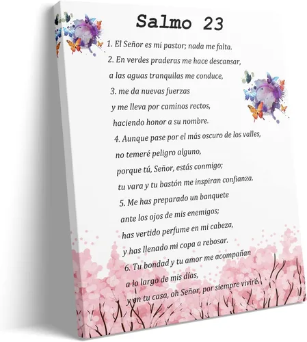 Miniatura 18 de Salmo 91 En Español Para Pared, Arte de pared del Salmo 91, Cuadros Cristianos Para Pared En Español, Decoración de pared cristiana en español, Ta