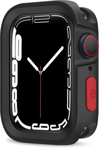 Miniatura 18 de Carcasa resistente compatible con Apple Watch Case de 1.77 pulgadas y 1.73 pulgadas, Series 9/8/7/6/5/4/SE3/2/1, funda protectora de poliuretano