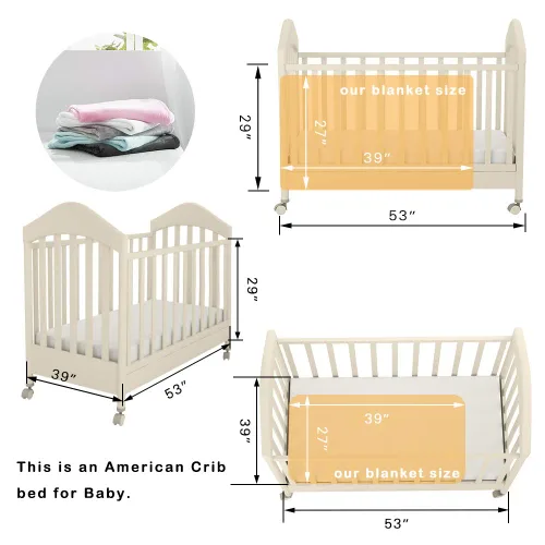 Miniatura 3 de Uozzi - Manta de franela para todas las estaciones para bebé para niñas y niños - Manta de felpa ultrasuave para cuna, cochecito de bebé, sofá, 100%