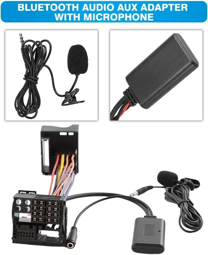Miniatura 4 de Adaptador AUX de audio compatible con Bluetooth con micrófono, compatible con BMW Z4 (E85/E86), X3(E83), compatible con Mini Cooper (R50/JCW)
