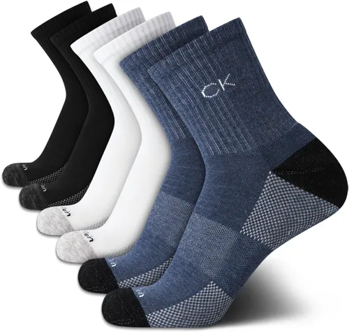 Miniatura 8 de Calvin Klein Calcetines deportivos acolchados de corte alto para hombre (paquete de 6)