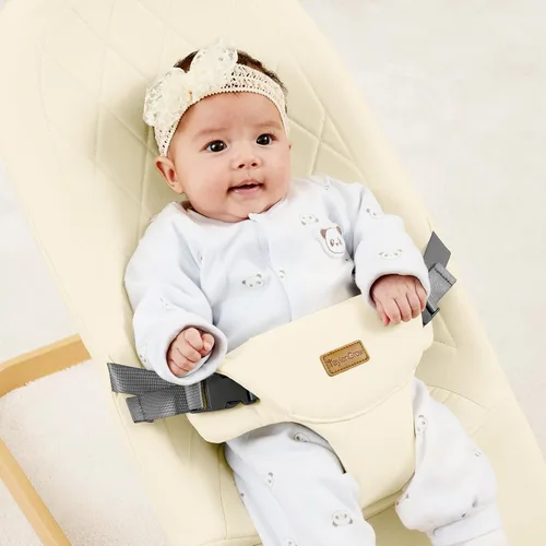 Miniatura 3 de Mecedora plegable para bebé, asiento de bebé con 3 alturas ajustables, balancín portátil para recién nacido, asiento ergonómico para rebote natural