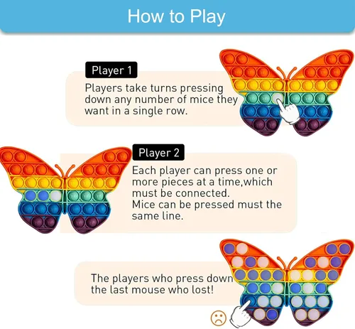 Miniatura 4 de Juguetes Sensoriales Pop Bubble Fidget, Juguetes Sensoriales para Apretar, Regalos Novedosos para Niños y Niñas, Herramientas para Aliviar el Estrés