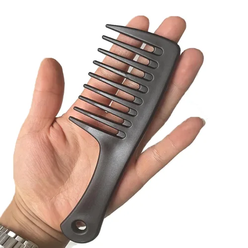 Miniatura 4 de Mini peines para el cabello, paquete de 2 peines pequeños y anchos para mujer, peine de ducha portátil para cabello rizado, largo, húmedo y seco