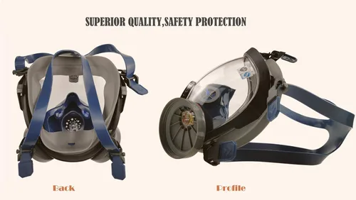 Miniatura 7 de SYINE Máscara respiratoria completa de vapores orgánicos, máscara de gas, pintura en aerosol, formaldehído químico, protección respiratoria a prueba