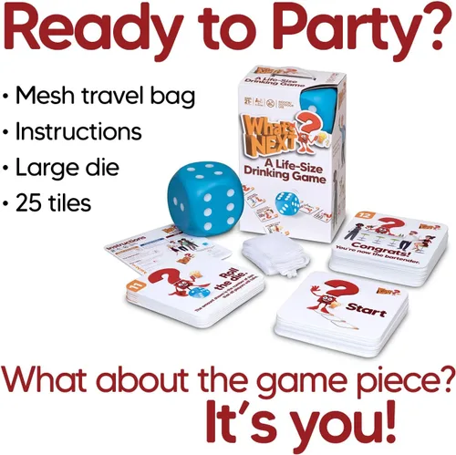 Miniatura 5 de M&J Games A continuación: un juego de beber de tamaño real, juego de mesa para amantes de las fiestas, actividad divertida para reuniones