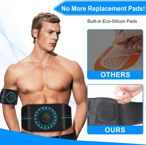 Miniatura 5 de Estimulador de Músculos ABS Tónico Muscular, Máquina AB para Abdomen/Brazo/Pierna, Estimulador Muscular para Crecimiento Muscular, Cinturón