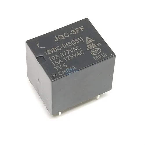 WouND 5 relés HF JQC-3FF-005-1HS JQC-3FF-009-1HS JQC-3FF-012-1HS JQC-3FF-024-1HS 4PIN 15A/125VAC 5V 9V 12V 24V (Talla: JQC-3FF-005-1HS 5V)