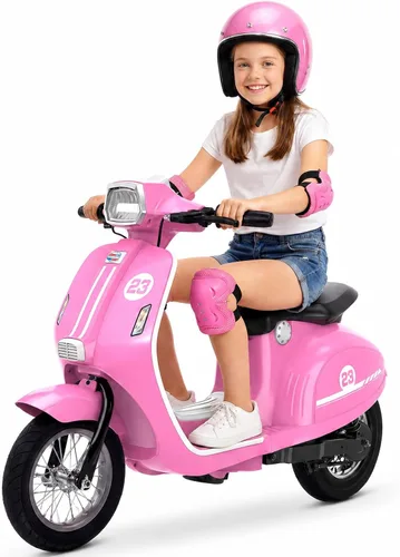 Motocicleta para niños, motocicleta eléctrica de 2 ruedas para niñas de 8 a 14 años, juguetes de montar de 24V con música, cuentos, faro delantero,