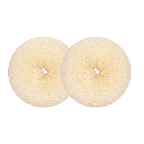 Miniatura 12 de Kitjans 2 piezas para hacer moños de dona de pelo grande, moldeador de moño de pelo grueso y largo (3.5 pulgadas/negro)