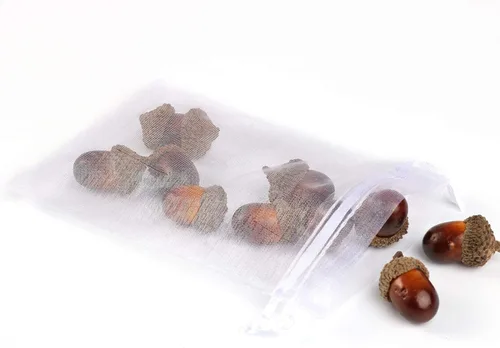 Miniatura 3 de ANZNKU Paquete de 50 bolsas de organza pequeñas de 4 x 6 pulgadas, bolsa de regalo, bolsa de malla transparente, bolsas de regalo blancas con Blanco