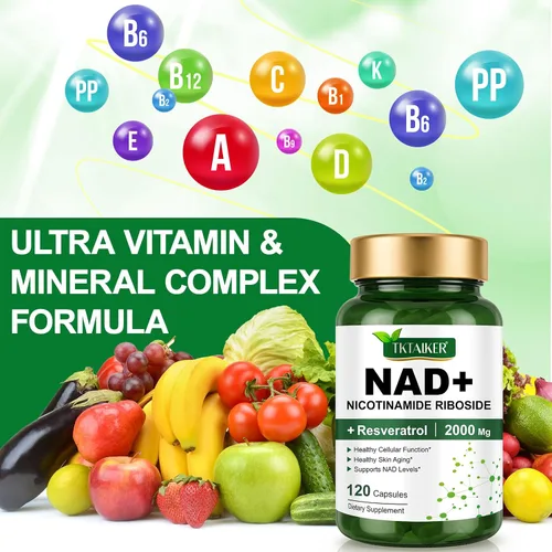 Miniatura 5 de Suplemento NAD+ de 2000 mg extra fuerte para mujeres y hombres, 120p
